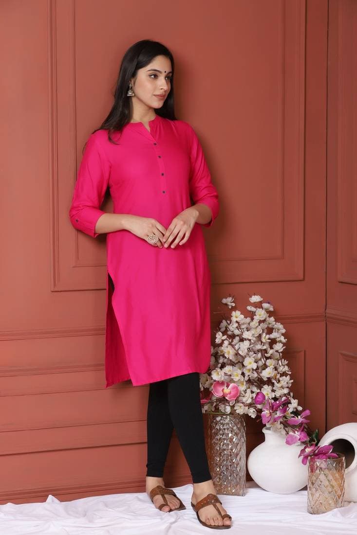 Pink Casual Kurti